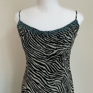 Laundry by Shelli Segal Zebra Print Maxi Dress